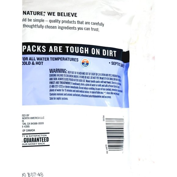 Open Nature Liquid Laundry Pack Fights Stains Lavender Scent 35oz 45ct Detergent - Picture 6 of 9